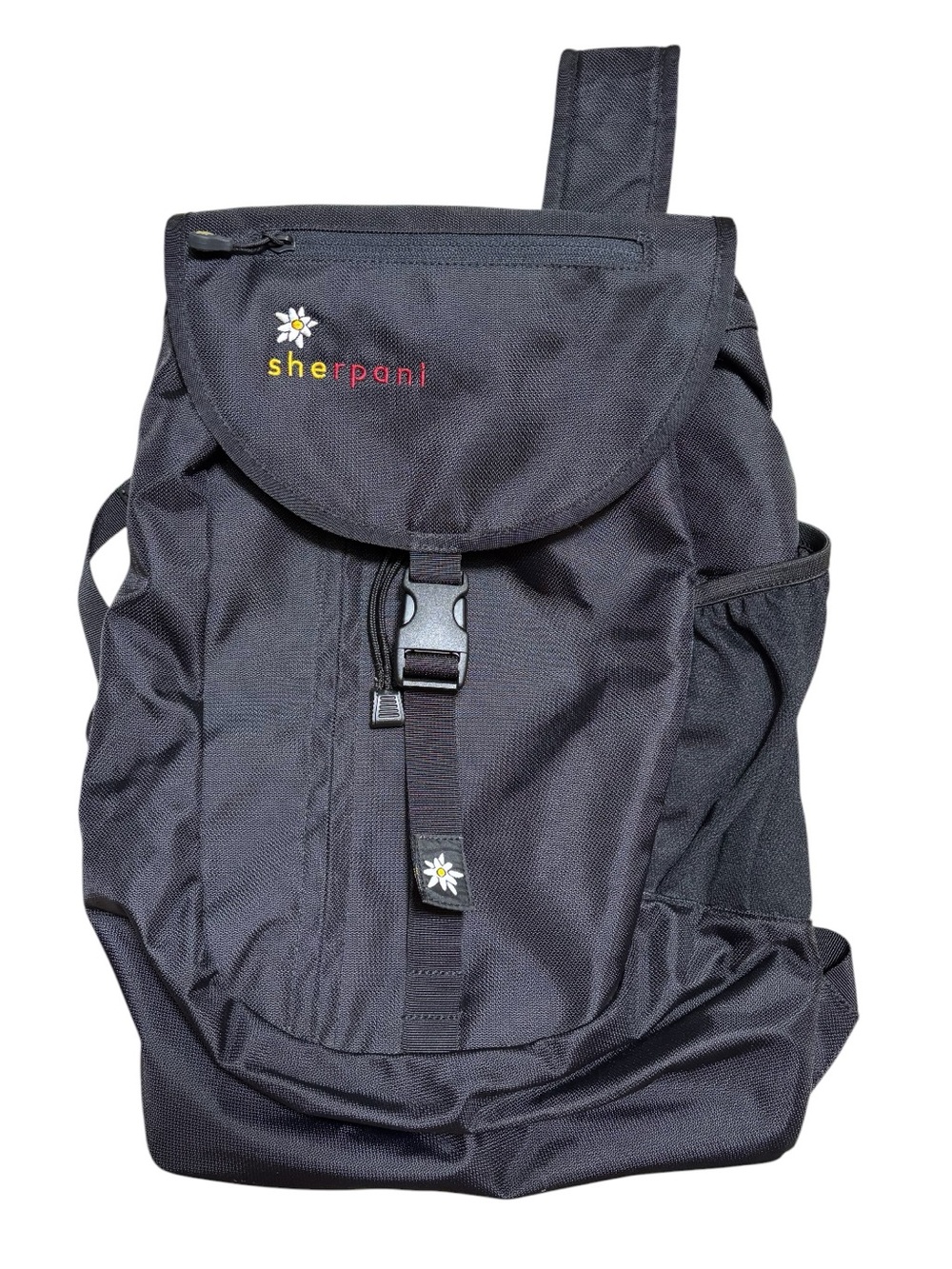 Sherpani Black Everyday Drawstring Flap Backpack